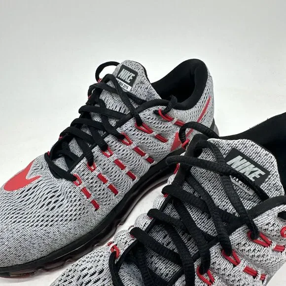 Nike Air Max 2016 Wolf Grey/University Red GS Size 7Y Women's 8.5 807236-060 - Picture 4 of 16